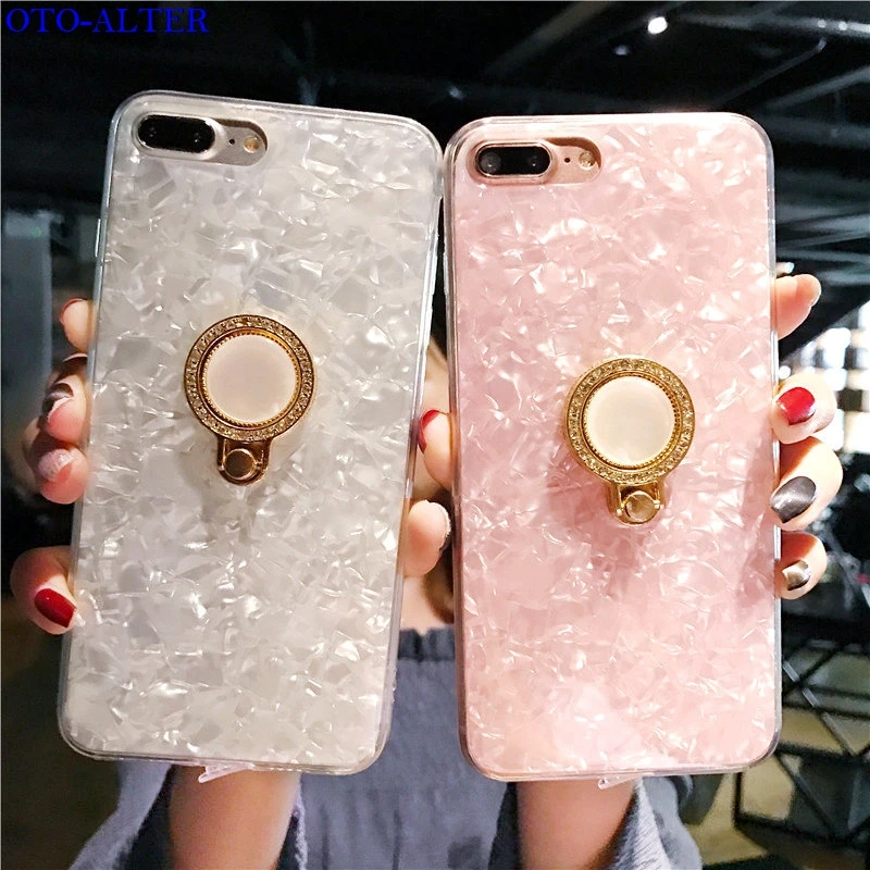 OTO-ALTER luxury marbling TPU case with ring bracket for iphoneX/7/8/7plus/8plus/6/6s/6plus/6splus |