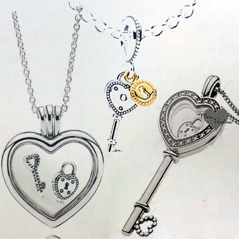 

NEW 925 Sterling Silver 2018 Valentine Necklace Pendant Heart Wedding With Cubic Zirconia Fit Women's Birthday Party Gift