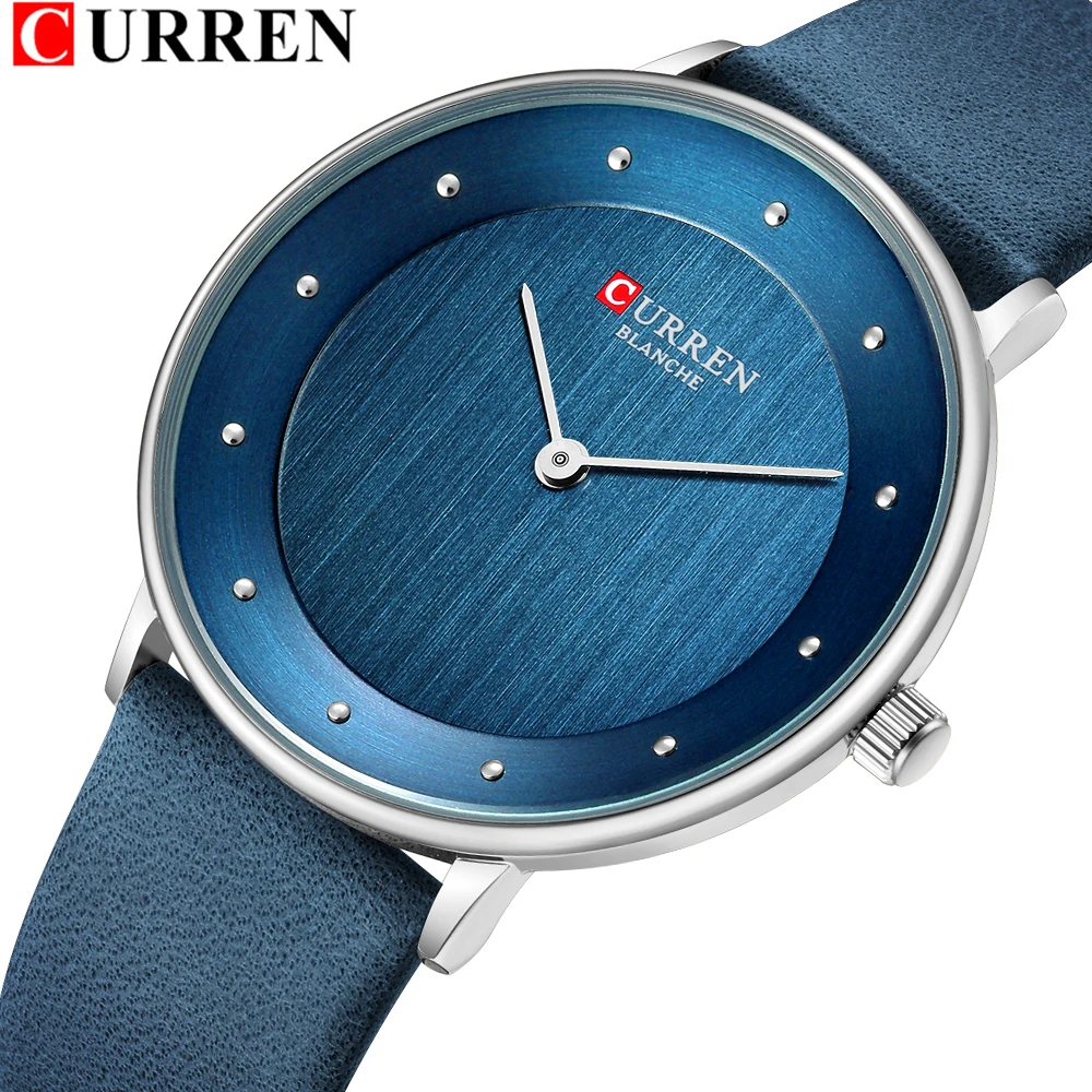 

CURREN Brand 8 MM Ultra-Thin Quartz Watch Women Genuine Leather Women Watches 2019 Luxury Ladies Watch Montre Femme