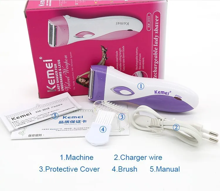 Shaving & Hair Removal Cream Machine Electric Epilator Women Waterproof