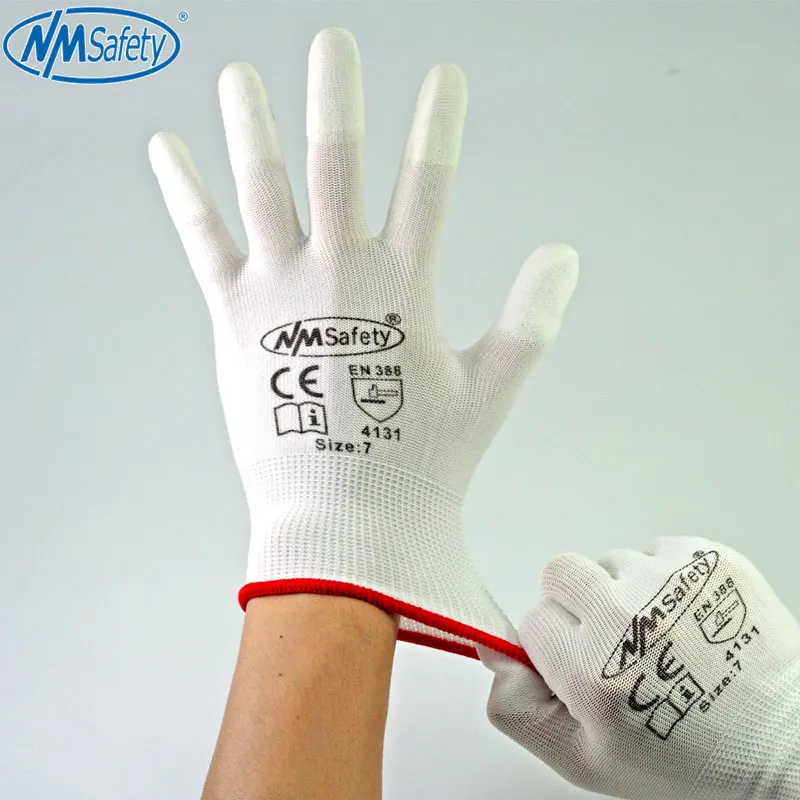 

NMSafety Nylon & PU palm coated electronic Anti-static Gloves With PU AntiStatic Work Glove