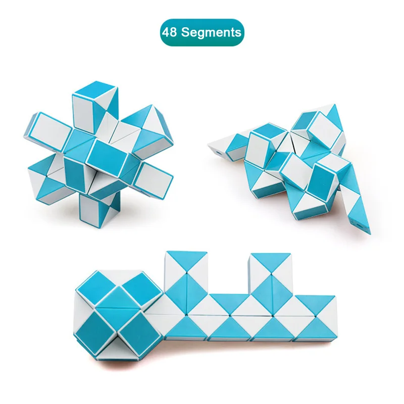QIYI 48 сегментов волшебный пазл-Змея Куб изменение формы линейка для поделок блок Cubo Magico творчество для детей раннее образование игрушки