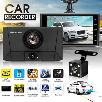 

Car Video Recorder Streaming Media Rear View Camera Mirror Car DVR/Dash Camera Three Lens