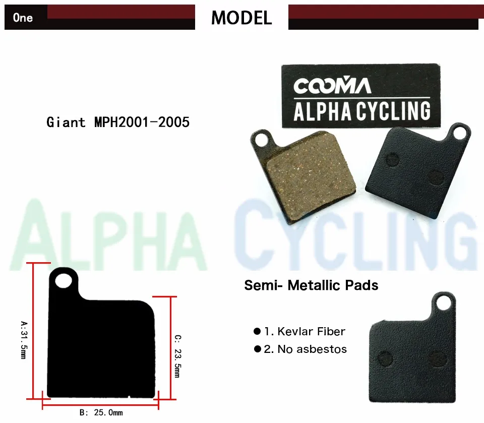 Велосипедные дисковые Тормозные колодки для гигантских MPH 2001-2005 дисковые тормоза, Черная смола, 4 пары для 4 суппорта