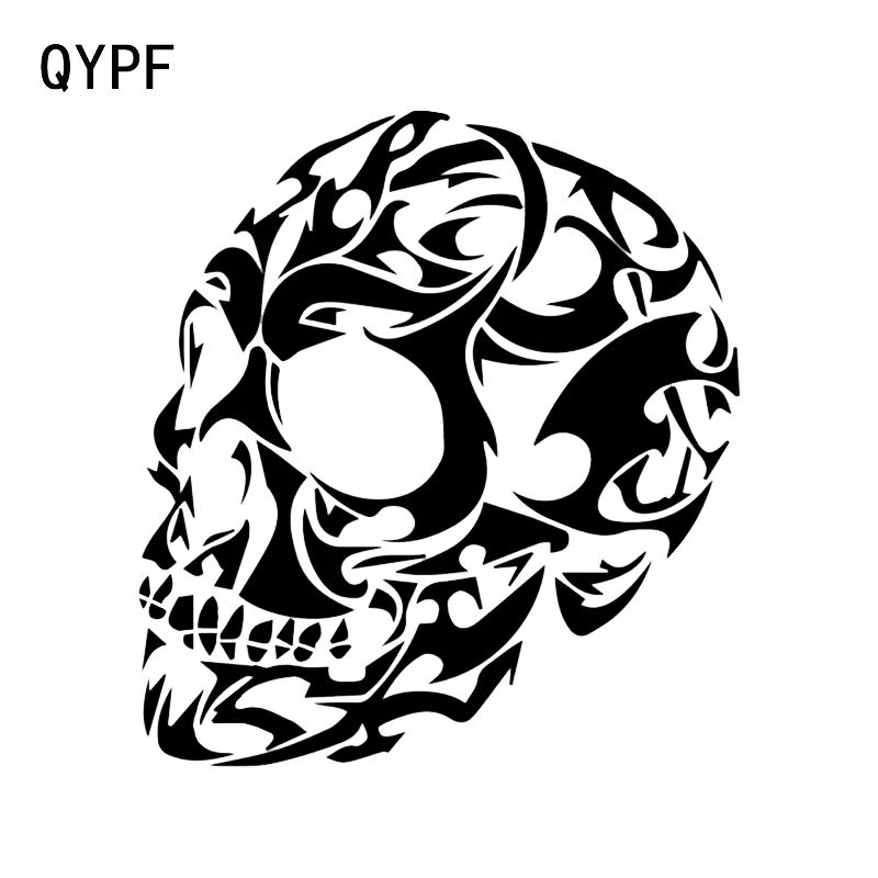 QYPF 12 8*14 крутой Хэллоуин ужас призрак лицо Череп украшение автомобиля наклейка