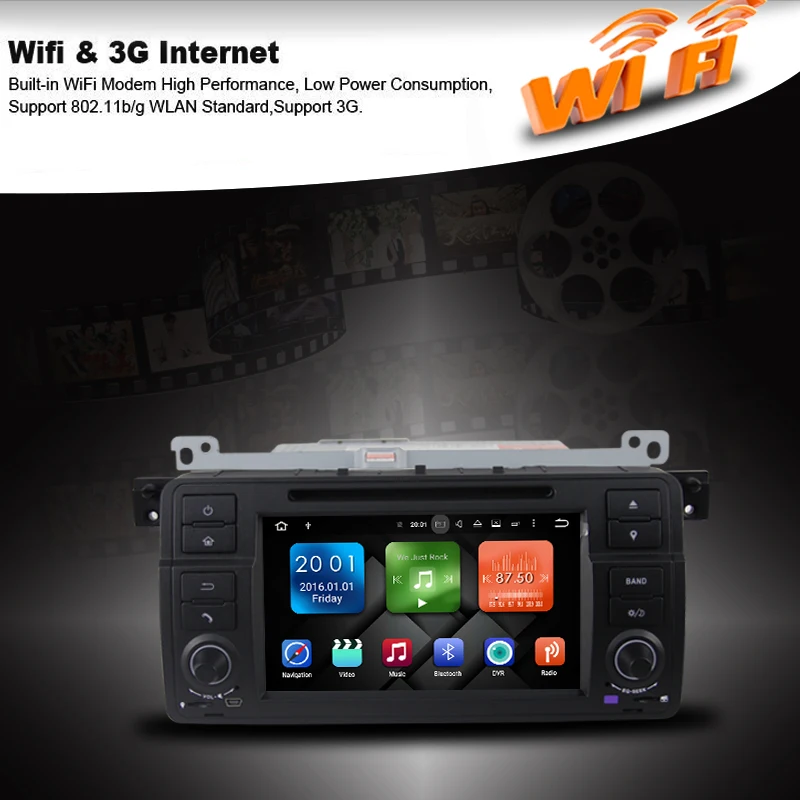 Clearance 7" Android 9.0 4G RAM Car DVD Player GPS Navigator for BMW E46 3 Series M3 car radio stereo headunit tape recorder bluetooth 11