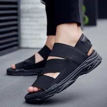 Лидер продаж, мужские летние сандалии высокого качества, мужская обувь на плоской подошве, уличная мужская пляжная обувь, модные Нескользящие сандалии, Лидер продаж