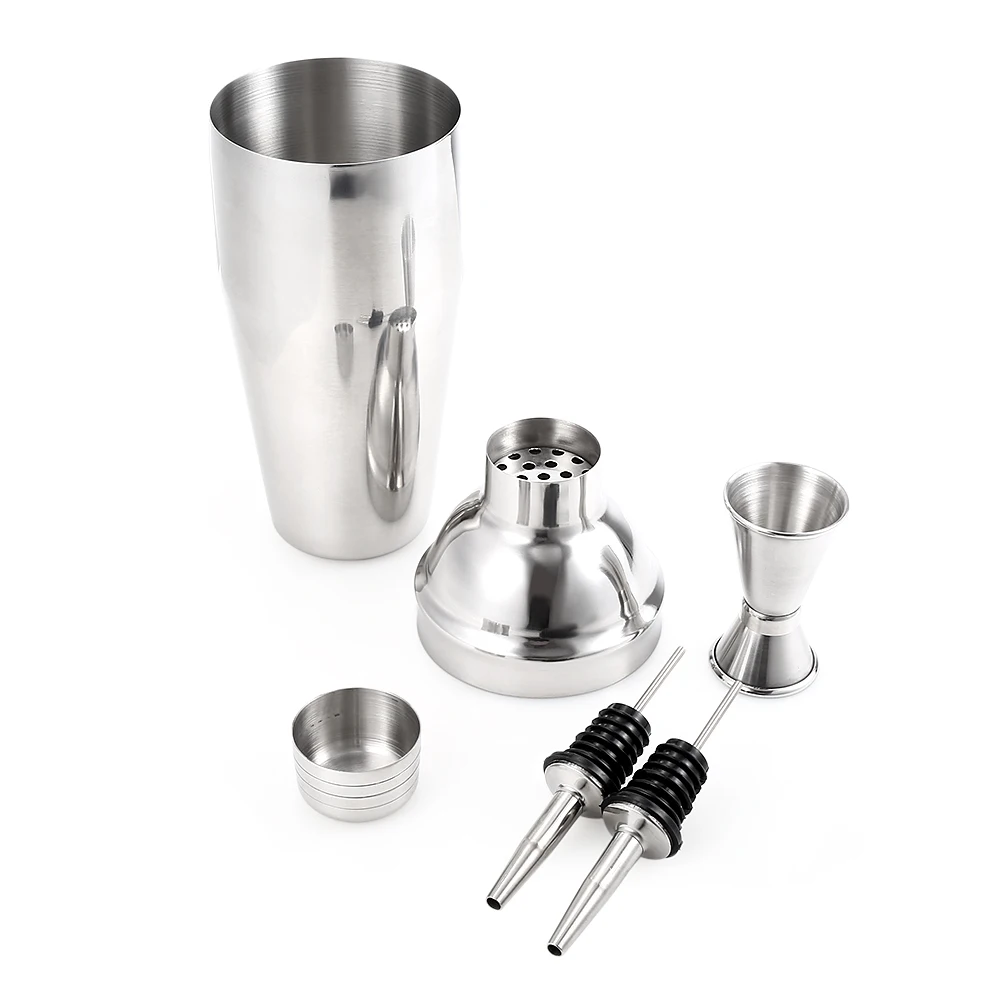 Set Shaker Da Cocktail 10 Pezzi In Acciaio Inox - Con Supporto Legno, Colino, Jigger E Accessori Per Bar - Foto 9