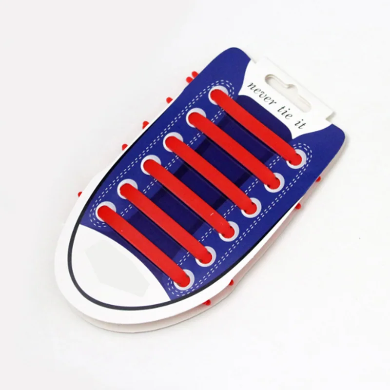 12PCs/ Pack New Unisex Adult Athletic Running No Tie Shoelaces Elastic Silicone Shoe Lace All Sneakers Fit Strap 13 Colors