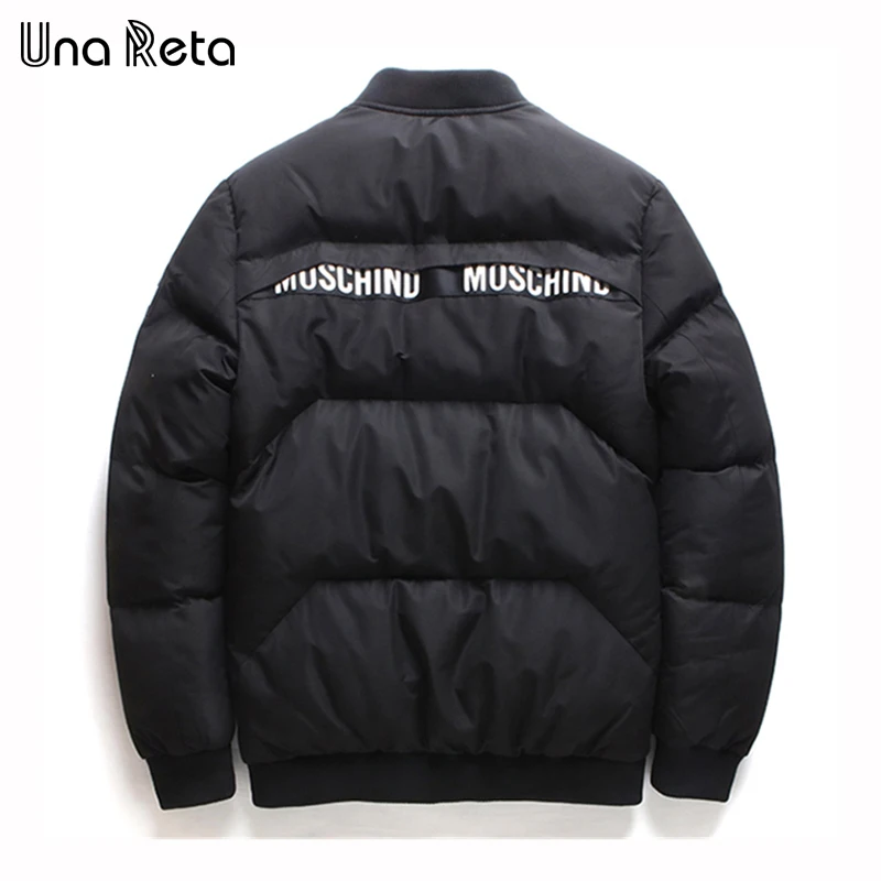 Una reta, зимняя мужская куртка, новинка, модная повседневная мужская куртка-парка, мужская приталенная хлопковая куртка с длинным рукавом, мужские пальто