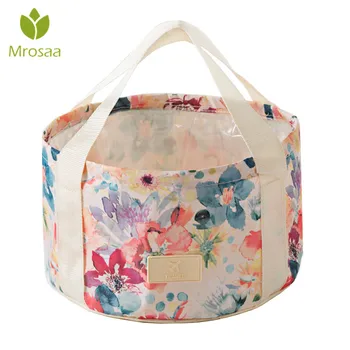 

Waterproof Portable Basins Bathroom Foldable Bucket Bag Water Container Cosmetic Bag Organizer Holder for Travel Camping