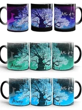 Karte des rumtreibers becher zauberbecher wärmeempfindlichen snape becher keramik bier tee tassen marauders map tassen hogwarts unfug verwaltet dobby