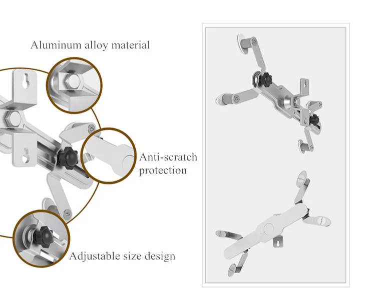 Настенный держатель для планшета, алюминиевый сплав, настенный кронштейн для экрана, вращение на 360 градусов, подставка для планшетов для iPad Air Mini, 7-12 дюймов