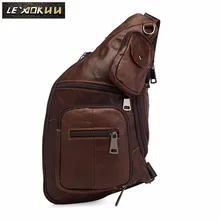 Мужская оригинальная кожаная повседневная модная сумка через плечо на бретельках, Дизайнерская Дорожная сумка, 8 дюймов, сумка на одно плечо, мужская сумка 3080