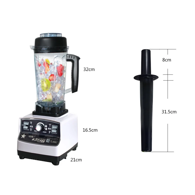 Electric Multifunctional Cooking Machine Fruit Mixer Ice Crusher Soybean Grinding 2L Capacity 1200W Food Blender TM-767-III