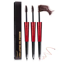 2 In1 автоматический вращающийся бровей карандаш с щеткой двойной головкой Водонепроницаемый стойкий для бровей натуральный пигмент коричневого цвета комплекты для бровей