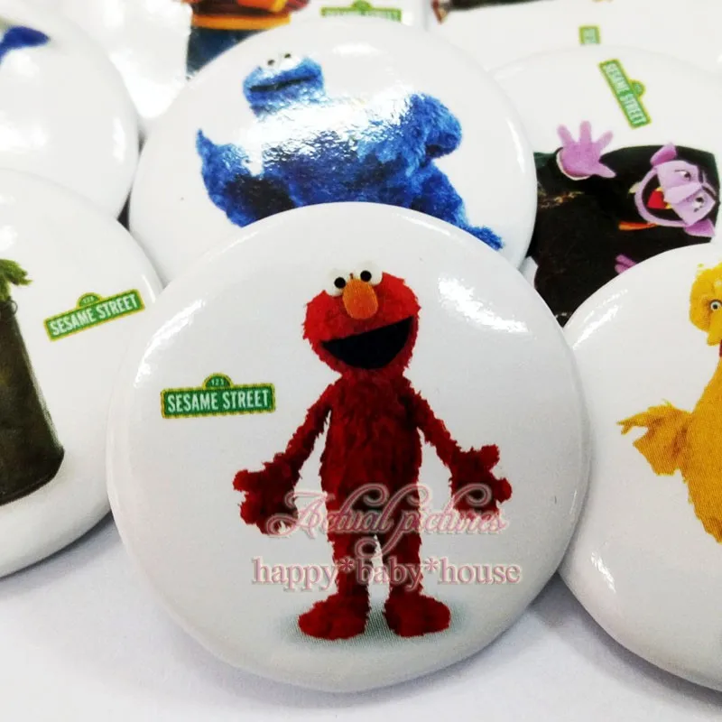 

Child Toys 9Style 9PCS Sesame Street 30mm Diameter Cartoon Buttons Pins Badges Round Brooch Badges Party Gifts Bags Accessories