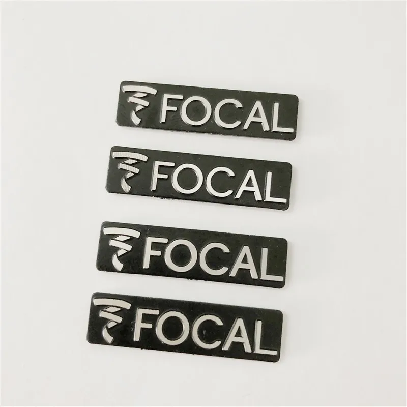 50 шт. focal Hi Fi аудиоколонки 3D алюминиевая эмблема стерео наклейка 3 4*0 9 мм|Наклейки