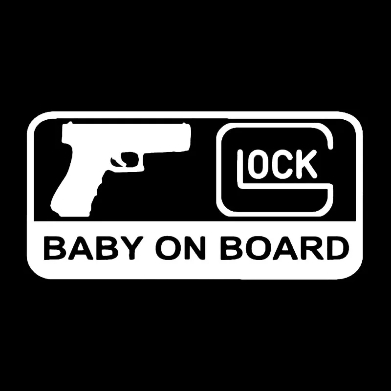 Автомобильная наклейка 15 7 см * 9 GLOCK BABY ON BOARD Виниловая для автомобиля
