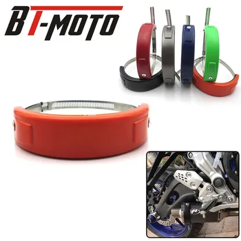 

For KTM 690 SMC/SMC R Motorcycle Silencer Round Oval Exhaust Protector Protect Can Cover Circle ORANGE