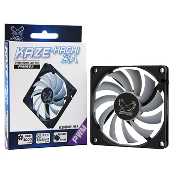 

Gentle Typhoon Super Thin 8cm Fan 3000RPM 4PIN PWM Speed Control Computer Case Fan 80x80x10mm,SC8010KH12H-P