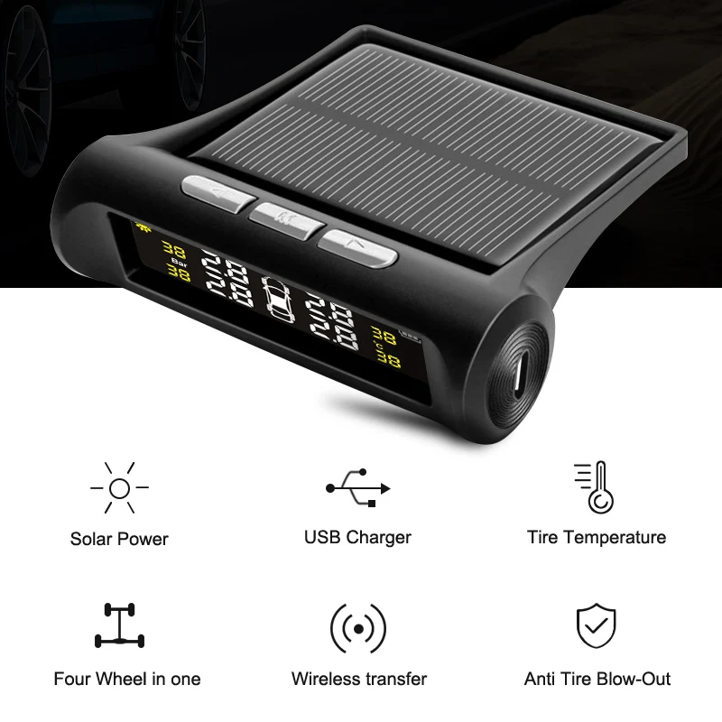 Wetowe TPMS Автомобильная Умная Система контроля давления в шинах датчик Warnig