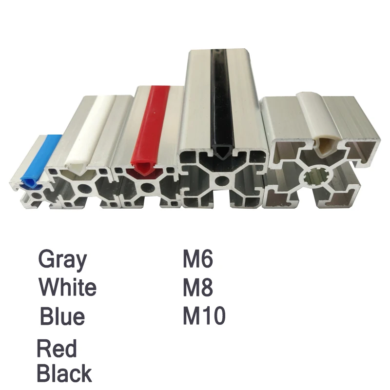 3D принтеры 3030 4040 серии 6 мм 8 мм 10 мм плоское уплотнение для алюминиевого профиля мягкий слот крышка/панель Держатель c-луч машины