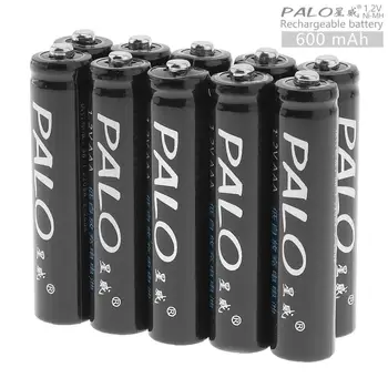 

PALO 10pcs/lot 1.2V AAA 600mAh Ni-MH Rechargeable Battery with Safety Relief Valve for Remote Control / Toy / Camera