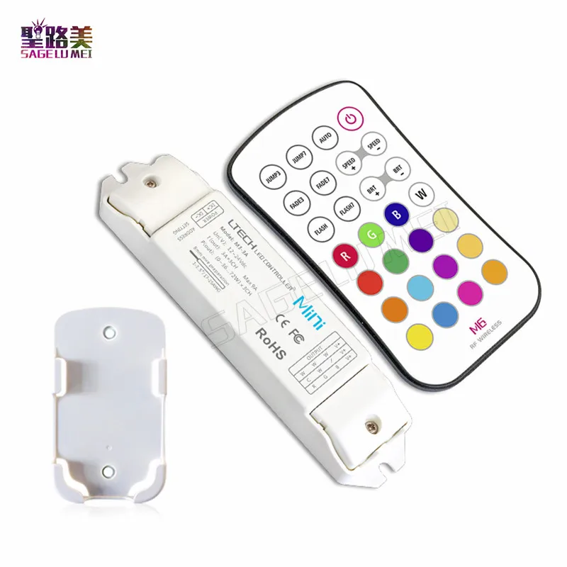 

LETCH DC12V Led RGB Strip Mini Controller RF Remote Panel Wireless CV Constant Voltage Receiver M6+M3-3A for LED RGB lights tape
