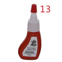 5 шт. оранжевые цвета Микро Пигмент Перманентный макияж губ пигмент чернила для тату искусство поставка 10 мл/бутылка