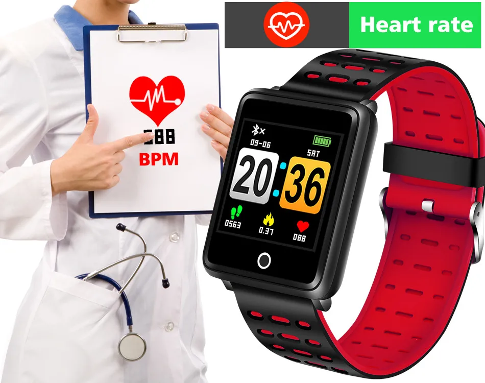 Смарт-часы для мужчин и женщин фитнес-трекер пульсометр умный Браслет кровяное давление шагомер спортивный браслет Android IOS+ коробка