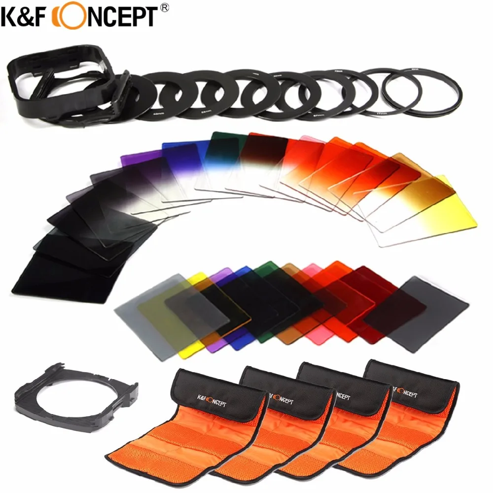 K-F-CONCEPT-40-In-1-Case-24pcs-Filter-Square-Graduated-ND-Color-Filter-Kit-9