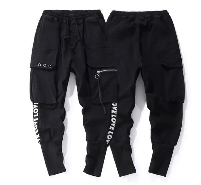 aladdin trousers Men Pants Zipper Tide Hip Hop Men's Fashion joggers pants harem pants Mens Boys Baggy Pocket Breeches Loose Collapse Trousers high waisted harem pants