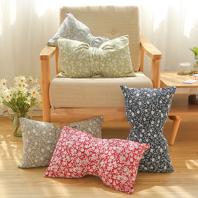 Pillow Cushion Fresh Small Floral Car Waist Pillow Cushion ...