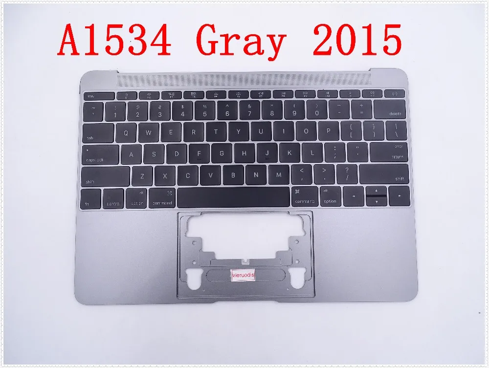 

Original IMIDO Topcase Space Gray For Macbook 12" A1534 Top case with keyboard and backlight 2015