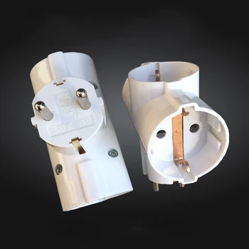 

2pcs European Type Conversion Plug 1 TO 3 Way EU Standard Power Adapter Socket Travel Plugs 16A