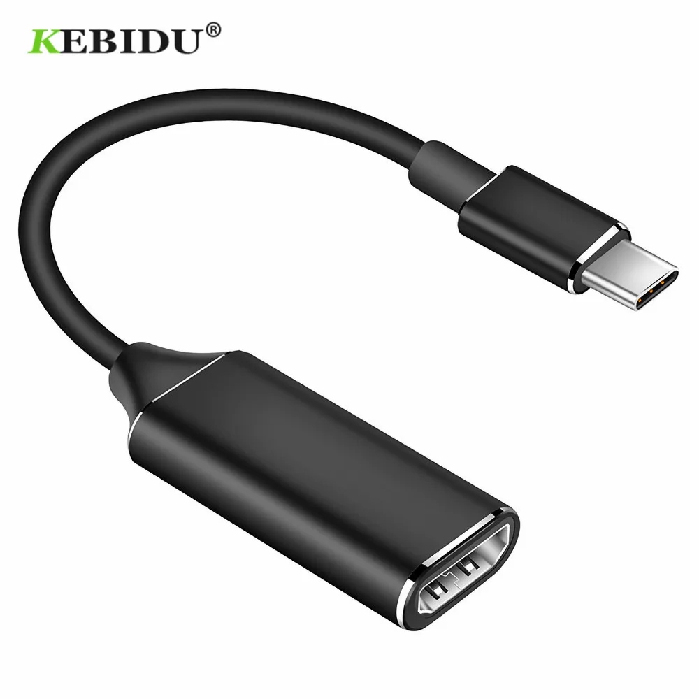 

KEBIDU Type C to HDMI USB Adapter USB 3.1 (USB-C) to HDMI Adapter Male to Female Converter for PC Computer TV Display Phone
