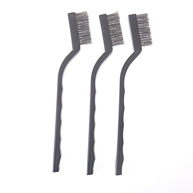 6Pcs Steel Brush Set Small Cleaning Brushes Wire Rust Sparks Wheels Scrub 180mm 