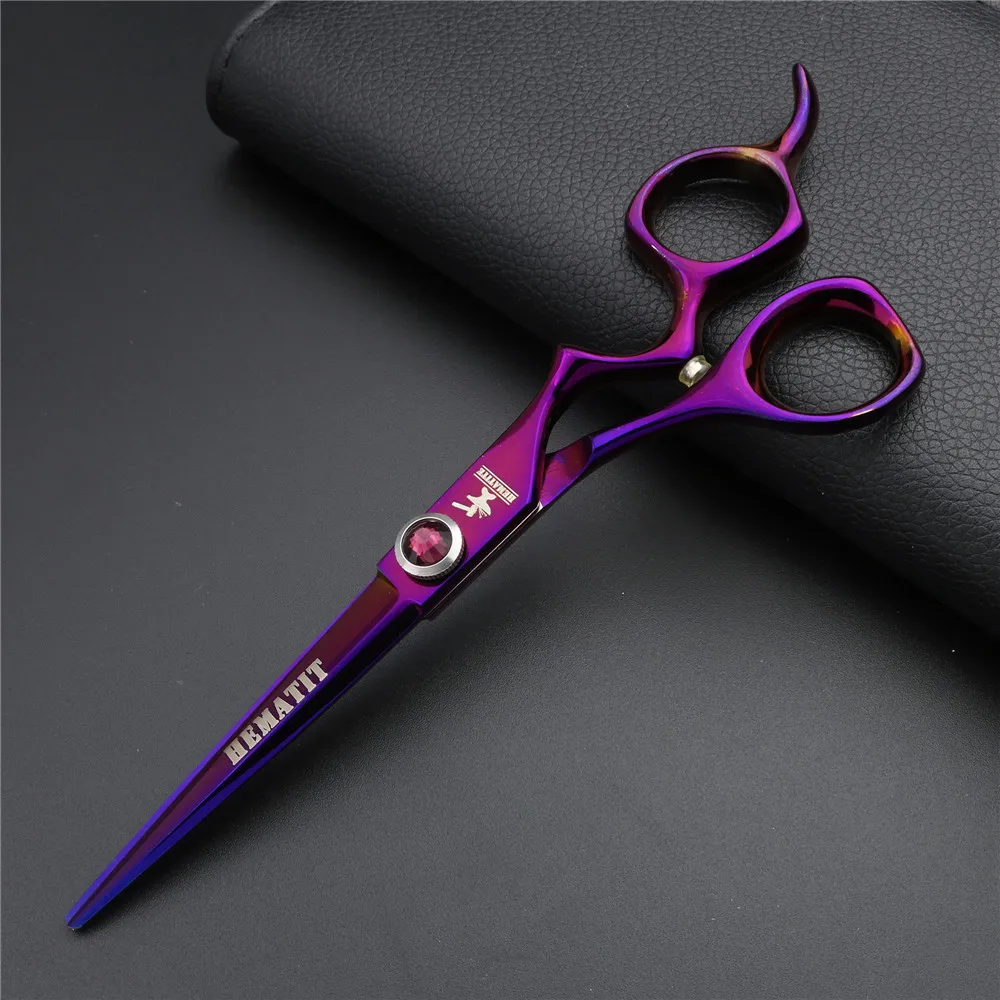 Профессиональные фиолетовые 6 дюймов ножницы для стрижки и истончения волос высокое качество парикмахерские ножницы набор япония 440C