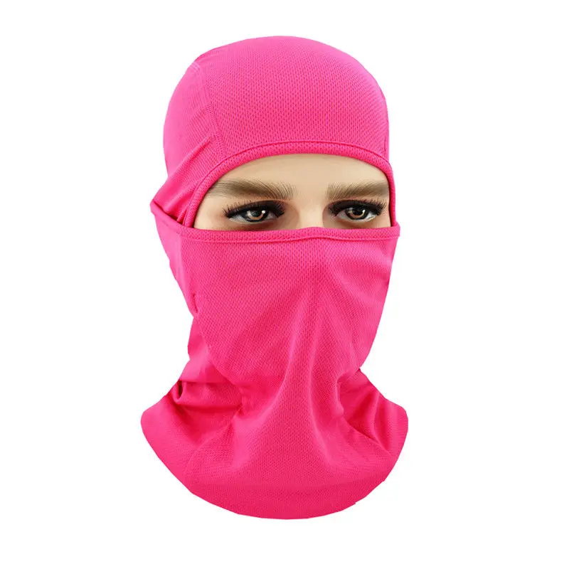 New Outdoor Face Mask Motorcycle Full Face Mask Balaclava Ski Neck Protection Windproof Sun Protection Mask 8Colors Hot - Цвет: Rose