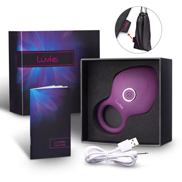 Luvkis Cock Ring Male Vibrate Penis CockRing Vibrator Clitoris Stimulate  Delay Ejaculation Sex Toy for Couple