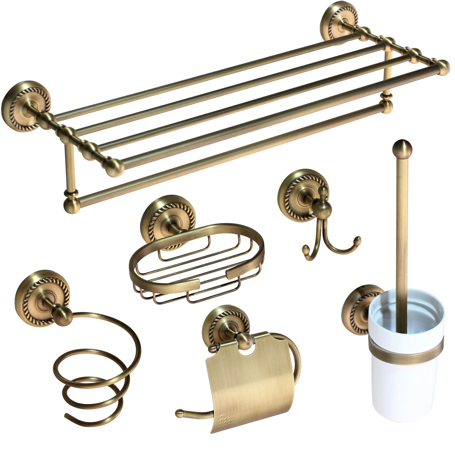 Antique Brass Bathroom Accessories Soap Dish Paper Holder Robe Hook Towel Bar Towel Ring Bathroom Sets Holder Accessories Bath Hardware Sets Aliexpress