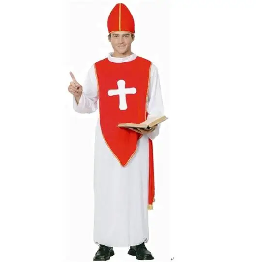 

2016 Hot churchman costumes judas priest costumes halloween cosplay costumes jesus clothing nun Dress women performance clothes