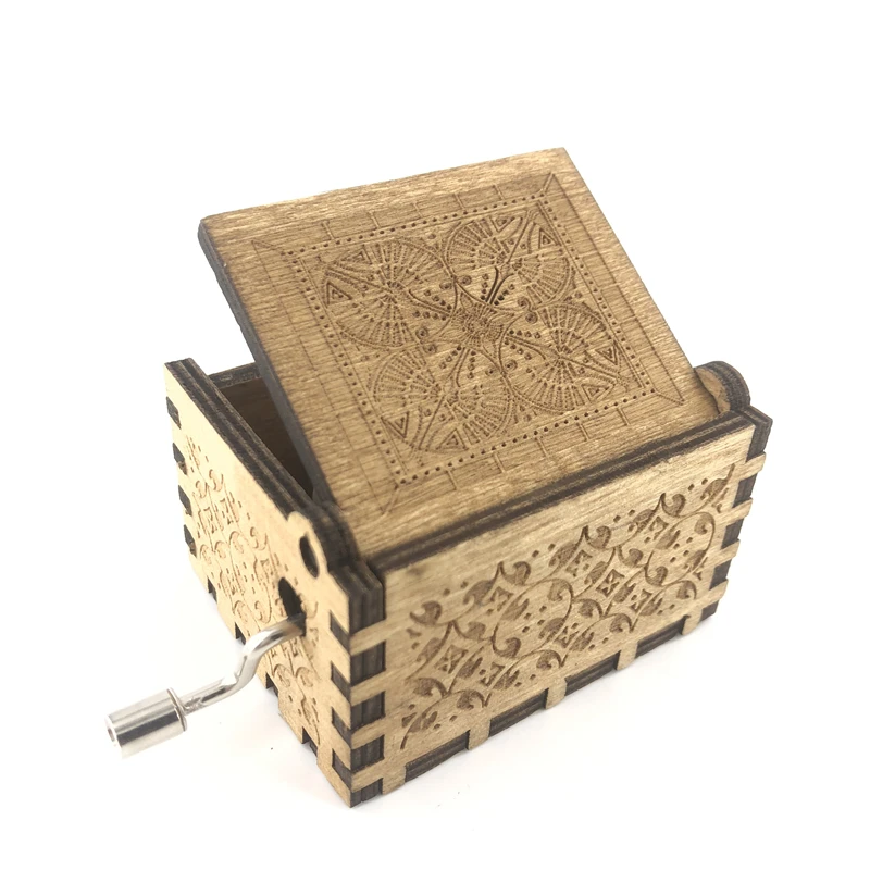 Anonymity 木製ハンドクランク美女と野獣オルゴールデイビー ジョーンズロケットテーマ木製オルゴール Music Box Wooden Music Boxmusic Box Davy Jones Aliexpress