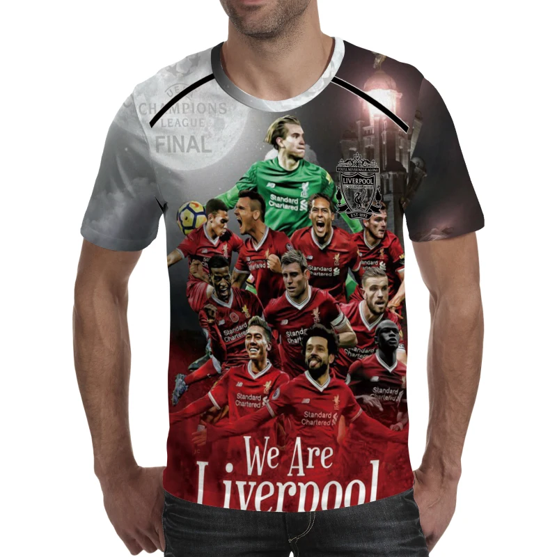 Футболка Ливерпуль футболка с 3D принтом you'll never walk alone football Fan Club YNWA удобная
