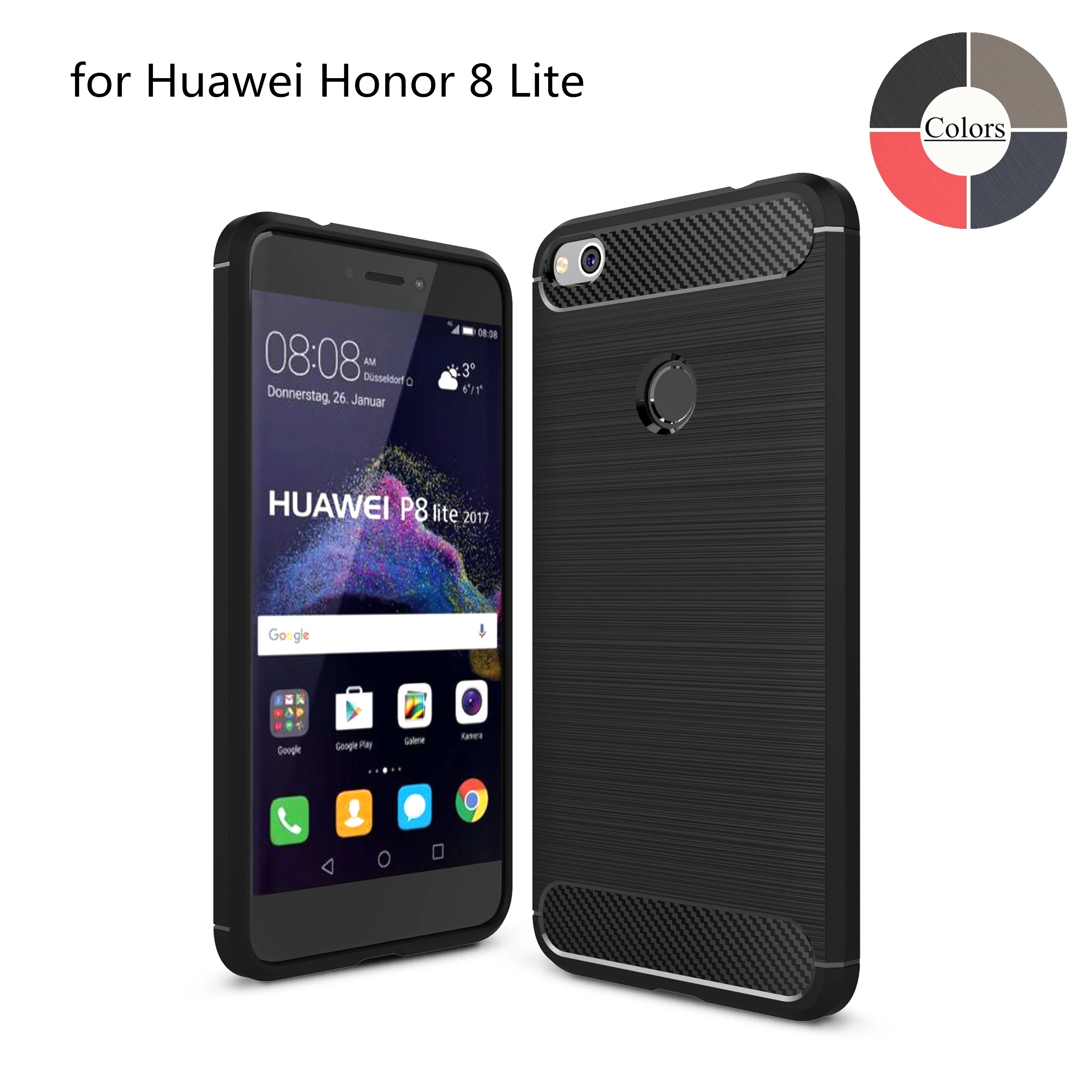 

Case for Huawei Honor 8 Lite /P8 Lite 2017 TPU Silicone Case Ultra-thin Soft Cover Matte Feel Phone Case Rugged Armor