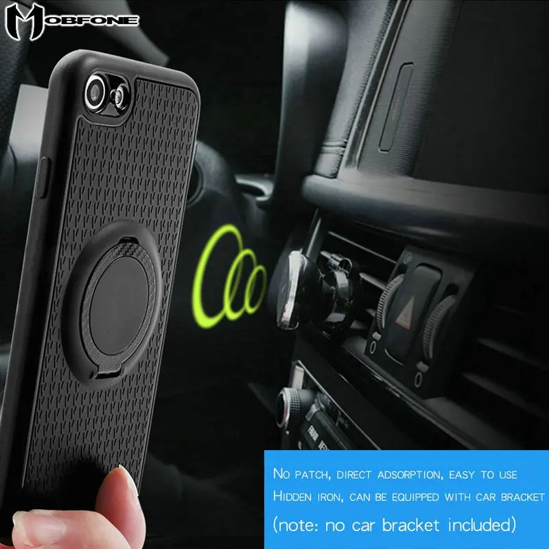 New Phone Case for iphone SE 5 5S 6 Plus 6s Car Holder Stand Magnetic Suction Bracket Finger Ring Soft TPU Cover |