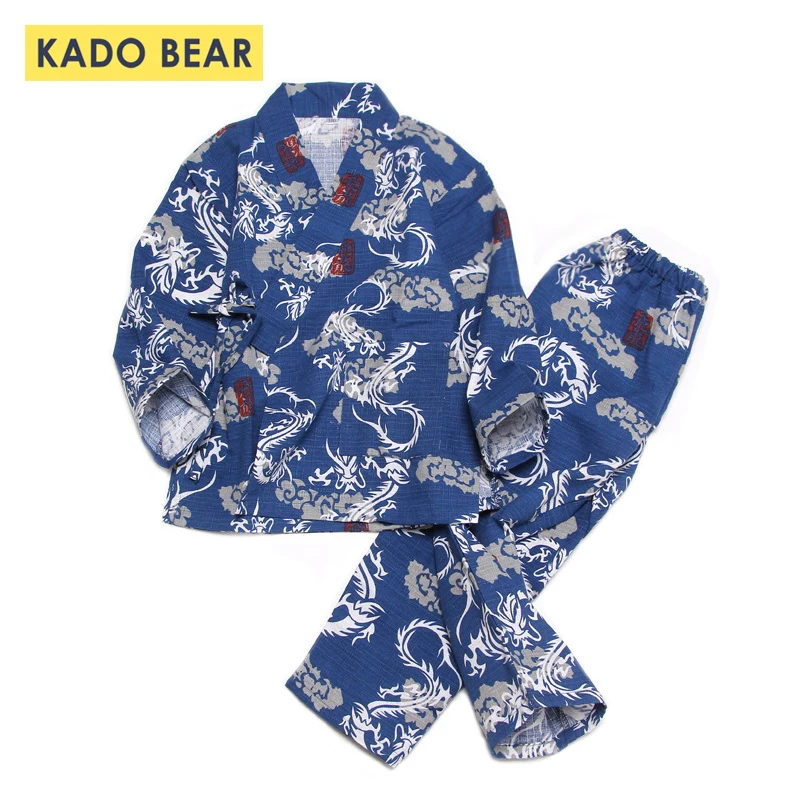 

Kids Japanese Soft Pajamas Sets Baby Girl Cotton Sleepwear Boys Kimono Underwear Pijamas Suit Children Pyjamas Household Clothes