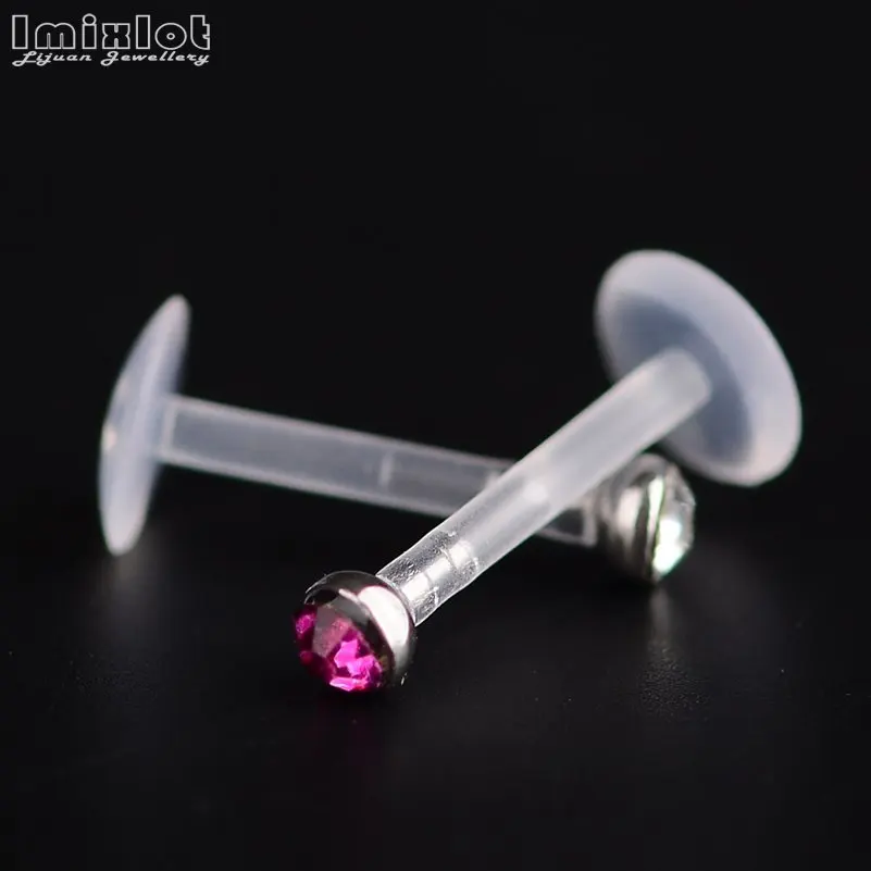 10 шт. из гибкого биопласта Labret Lip Ring Спиральные серьги ушной хрящ шпильки для