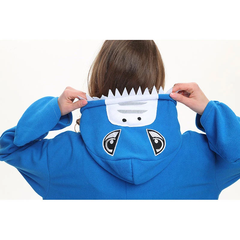Shark-Kigurumi-Animal-Cartoon-Onesie-Couple-Pajama-Funny-Suit-Blue-Hooded-Women-Men-Winter-Holiday-Party